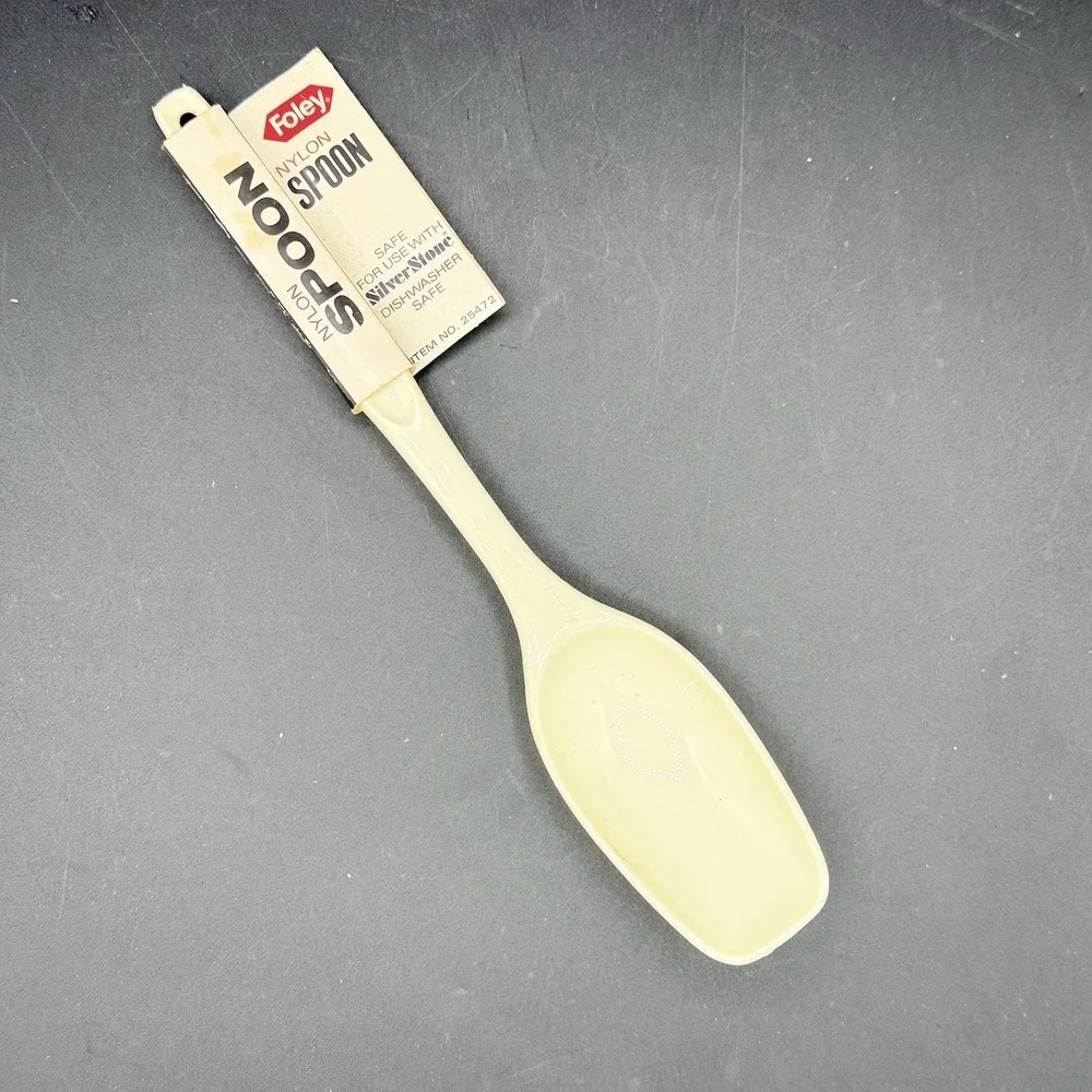 Vintage‎ Foley Nylon Slotted Spoon #25472 White 2